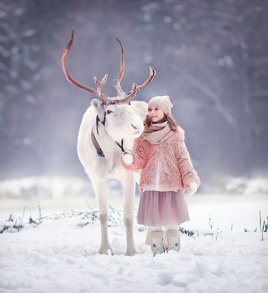 Photographers Post Pictures Of Children With Animals On Instagram And The Result Is Photo Shoots Of A Fairy Tale