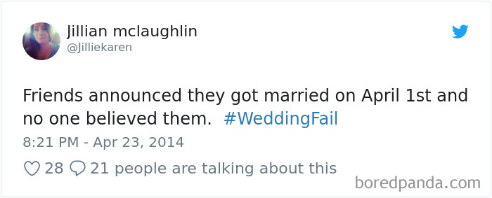 Wedding Fail Tweets