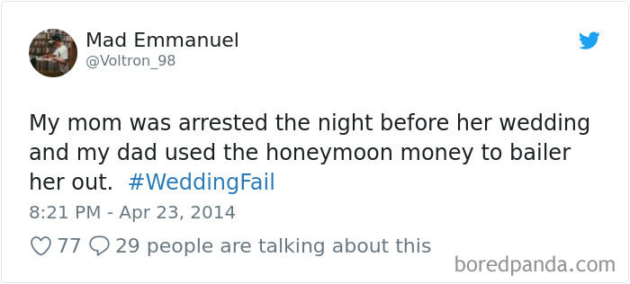 Wedding Fail Tweets