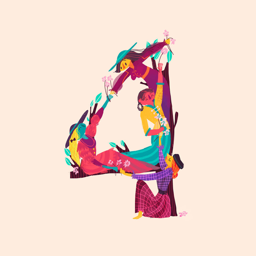 I Illustrated Over 70 Female Characters From Litearture For #36daysoftype This Year I Illustrated Over 70 Female Characters From Litearture For #36daysoftype This Year