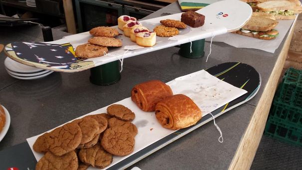 Cakes And Pastries On A Skateboard. Rad