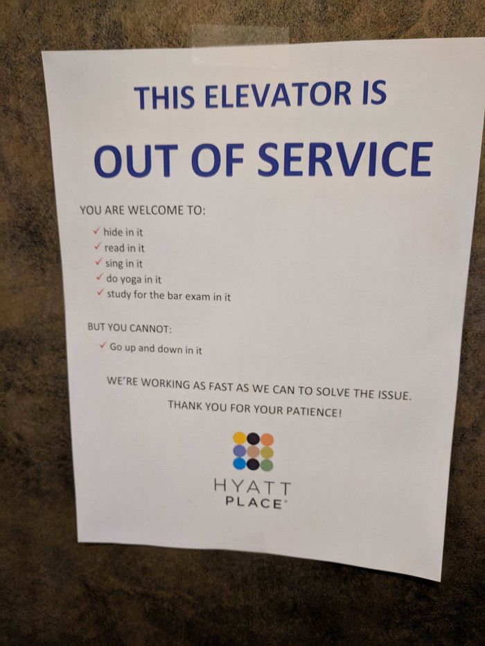This Elevator Is Out Of Service