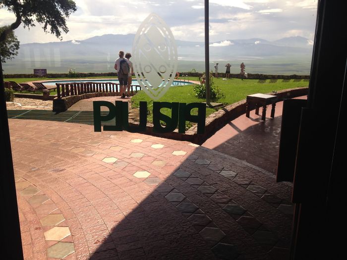 Don't Write "Push" And "Pull" On Each Side Of A Glass Door With No Borders Around The Text