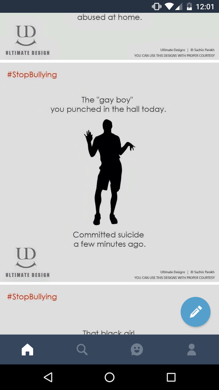 What Better Way To Speak Out Against Bullying Than Make The Silhouette Of The Gay Example An Exaggerated, Literally Limp-Wristed Stereotype?