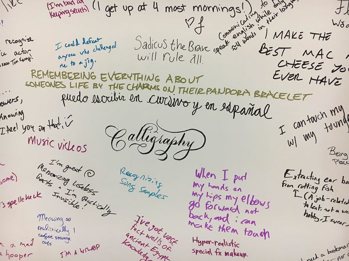 The Prompt Was “What Is Your Secret Talent?”