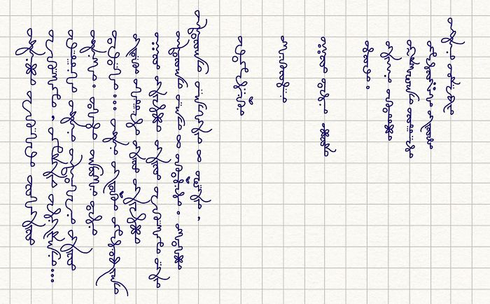 Not Sure If This Counts, But Here’s A Vertical Script Of English I Made