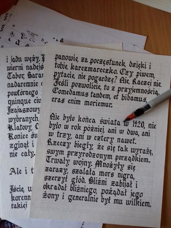 My Brother Has Recently Gotten Into Gothic Calligraphy