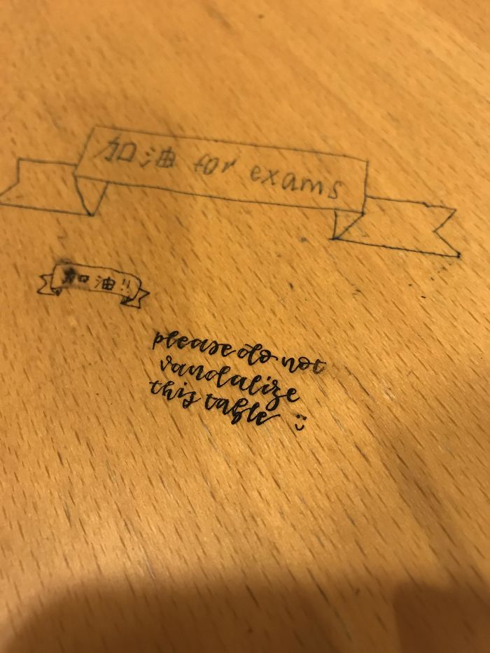 This Ironic Vandalism At The Library I Was At