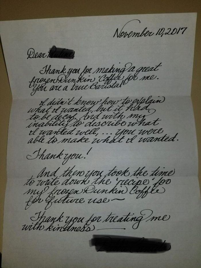 A Note A Customer Left For My Manager That Made The Whole Staff Swoon