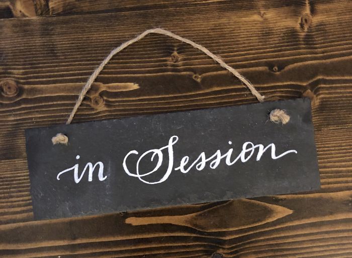 I Took A Therapist Job Last Month. I Finally Made My New Door Sign