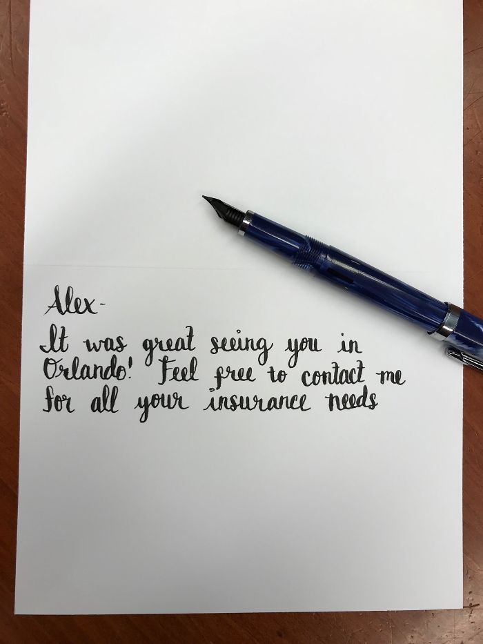 My Boss Assigned Me The Task Of Writing Cards To Send Out, So I’m Going To Take That As A Sign My Penmanship Is Improving