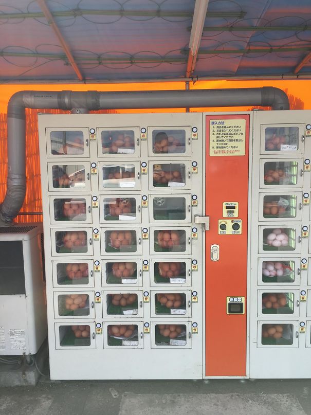 A Vending Machine Selling Farm Fresh Eggs In Japan