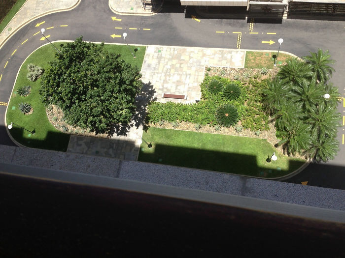 My Building's Shadow Has Gaps Exacly Where The Street Lamps Are