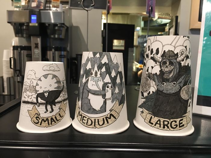 Cup Sizes At A Café In Nashville