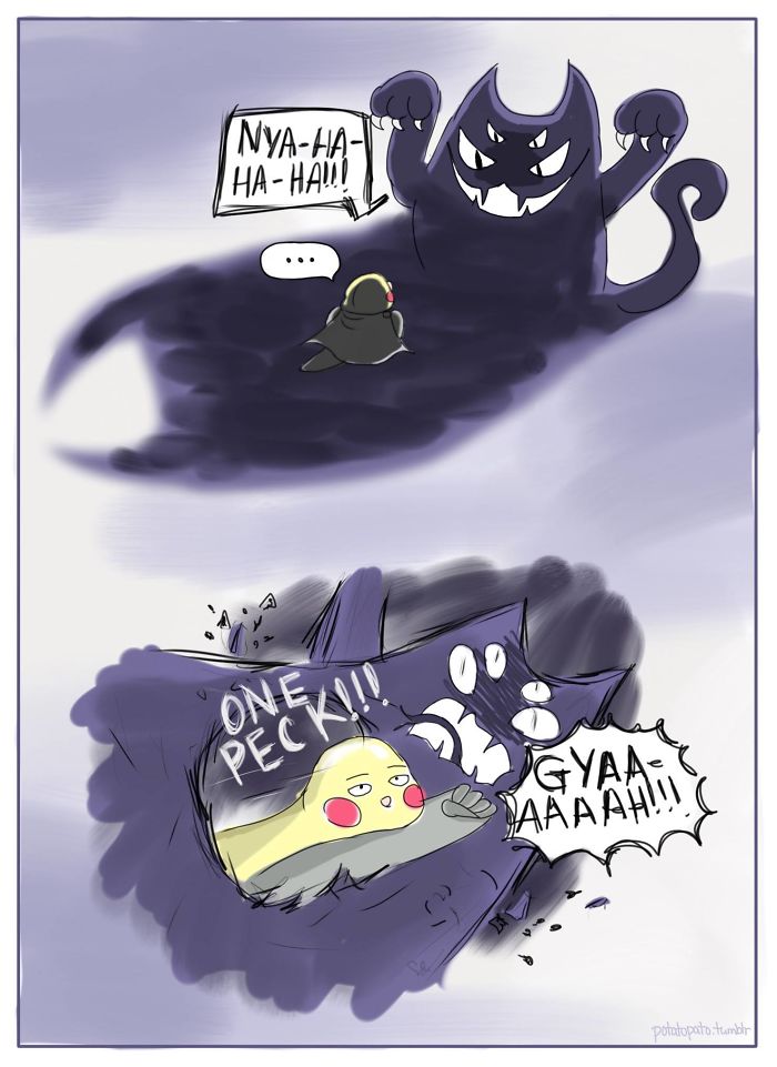 Comic artist draws positive and humorous comics featuring interactions with her pet bird in a colorful cartoon style.