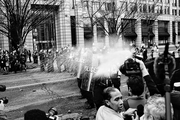 The Exact Moment Before The Pepper Hits Me. Inauguration 2017