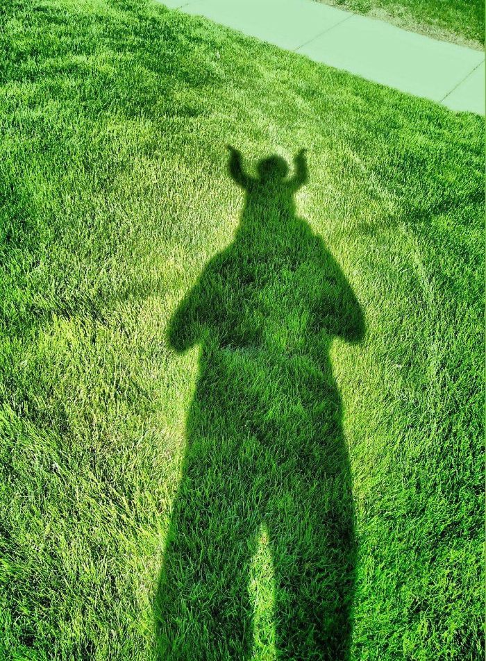 I Thought I Was Taking A Creative Picture Of My Son And I. What I Got Was The Shadow Of A Balrog