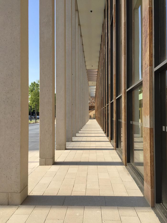The Way The Shadows Line Up With The Concrete Slabs