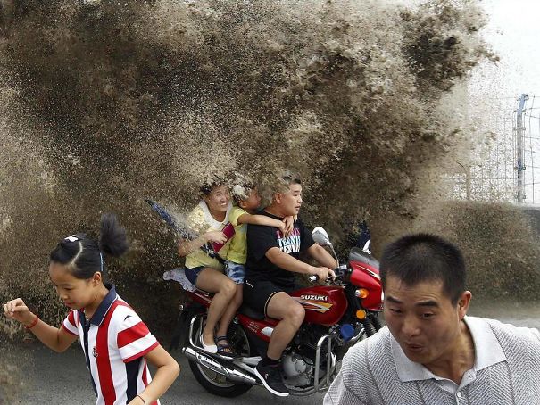 Just A Split Second Before Getting Wet