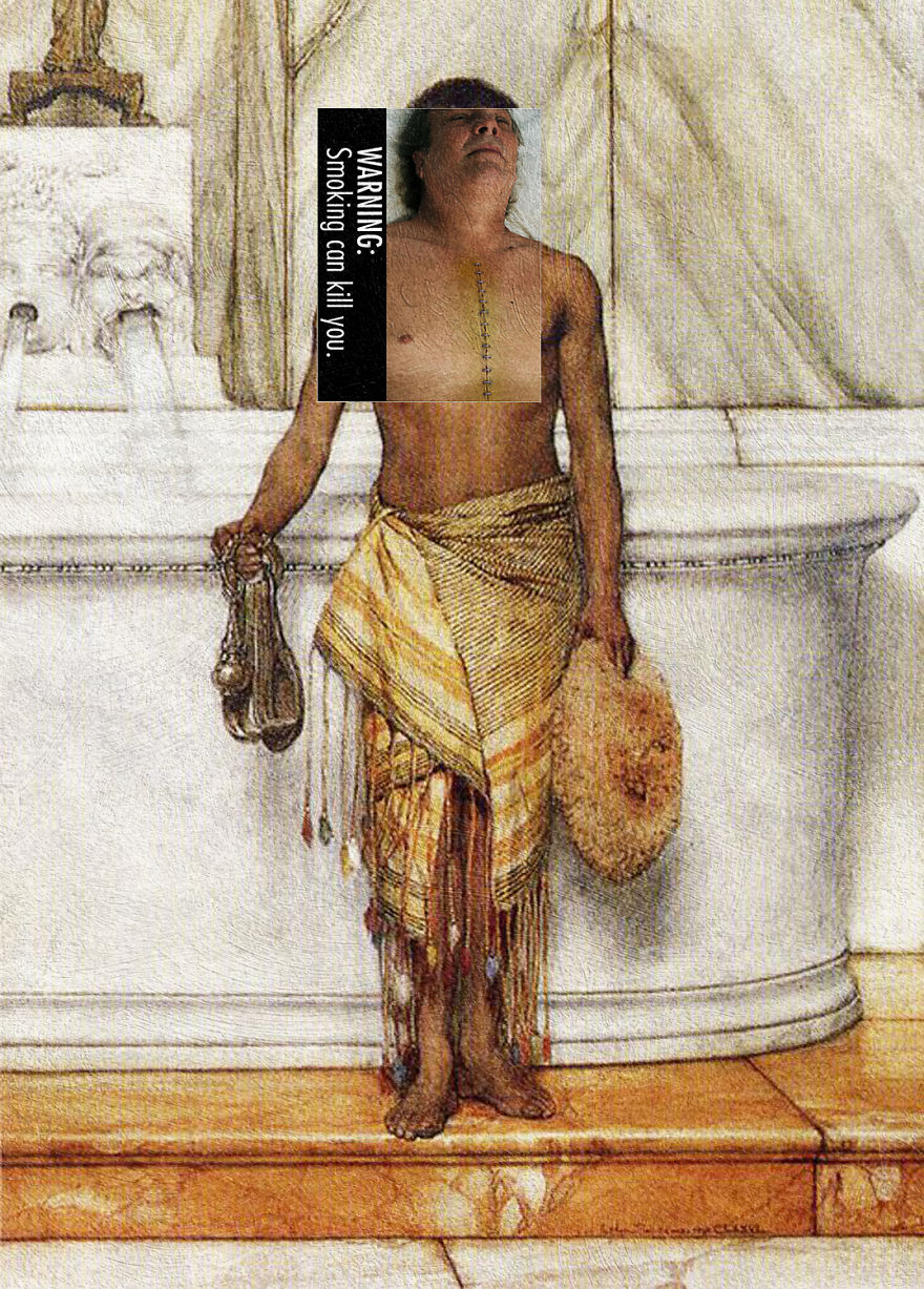I Do Collages Of Cigarette Health Warnings And Classical Paintings I Do Collages Of Cigarette Health Warnings And Classical Paintings