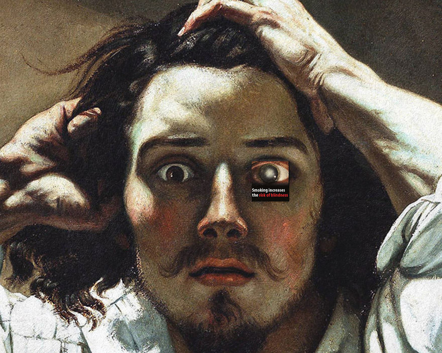 I Do Collages Of Cigarette Health Warnings And Classical Paintings