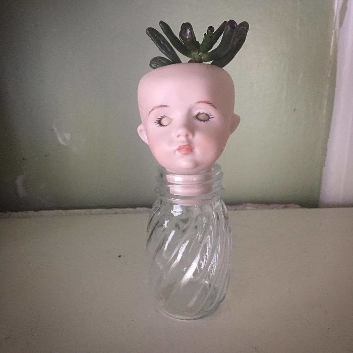 Creepy-Baby-Doll-Head-Planters