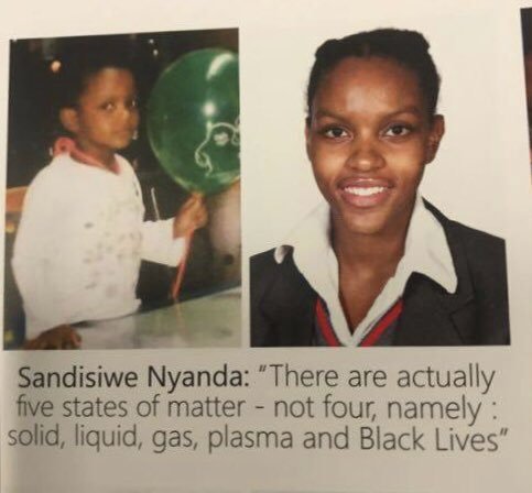 There Are Actually Five States Of Matter - Not Four, Namely: Solid, Liquid, Gas, Plasma And Black Lives