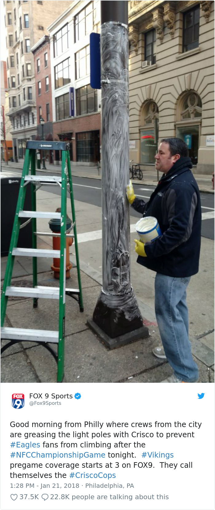 They're Greasing The Poles To Make Them Harder To Climb