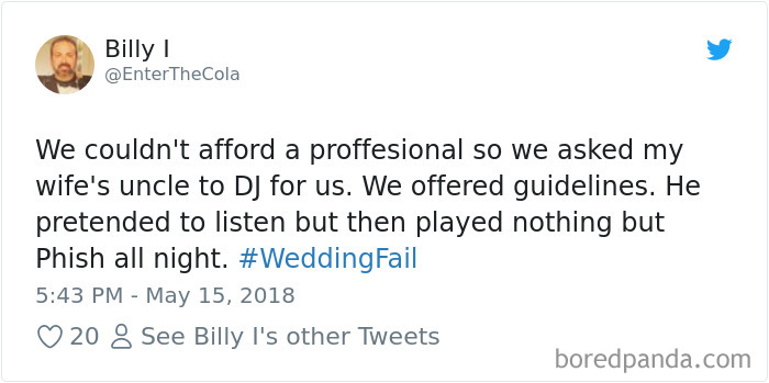Wedding Fail Tweets