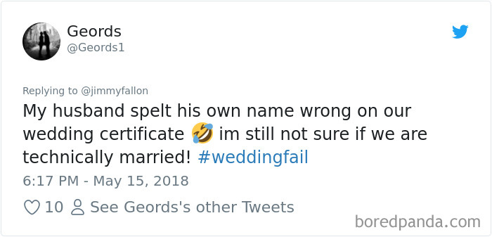 Wedding Fail Tweets