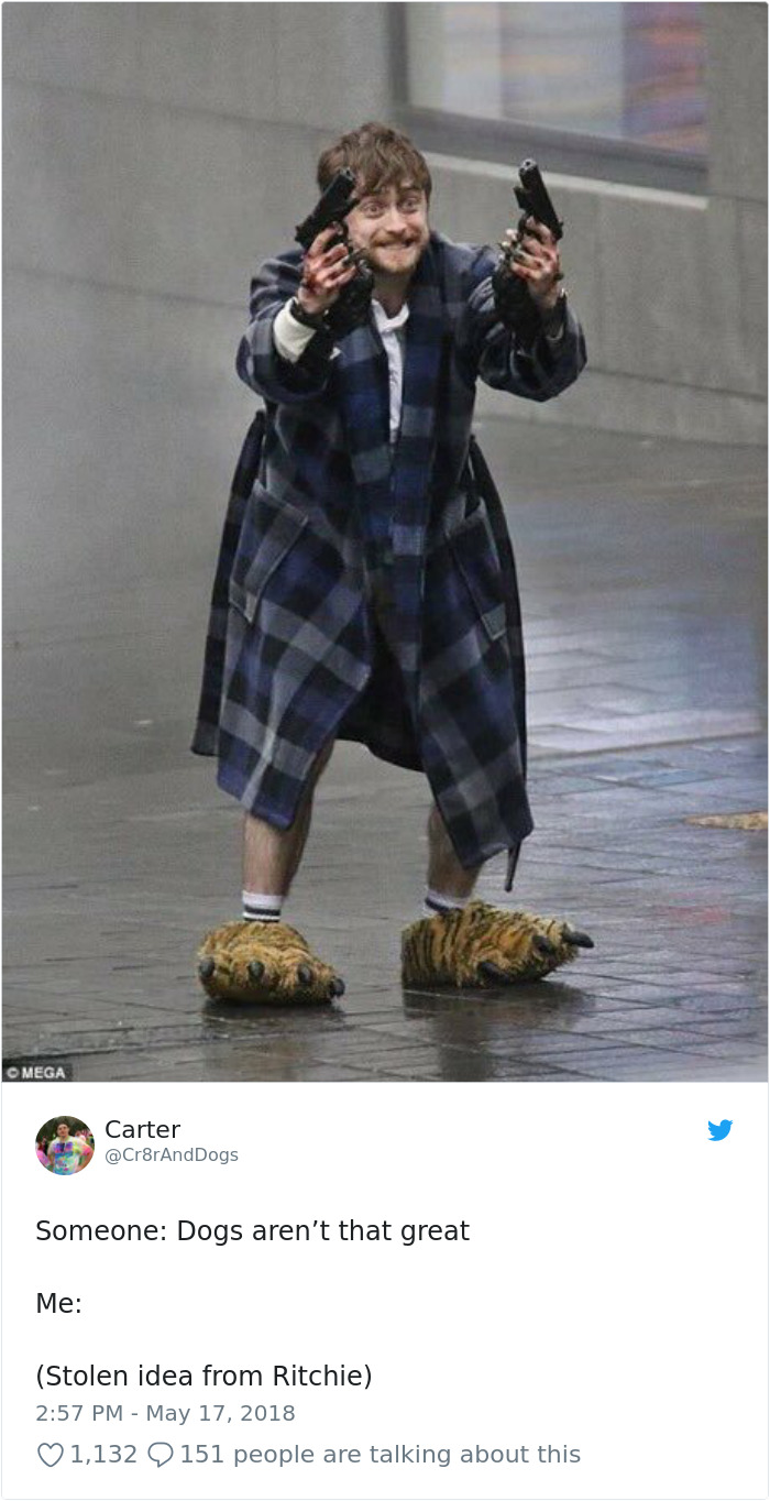 Daniel Radcliffe Holding Guns