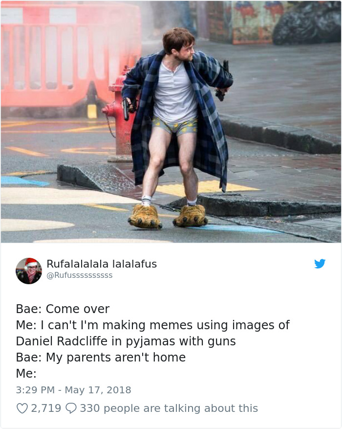 Daniel Radcliffe Holding Guns