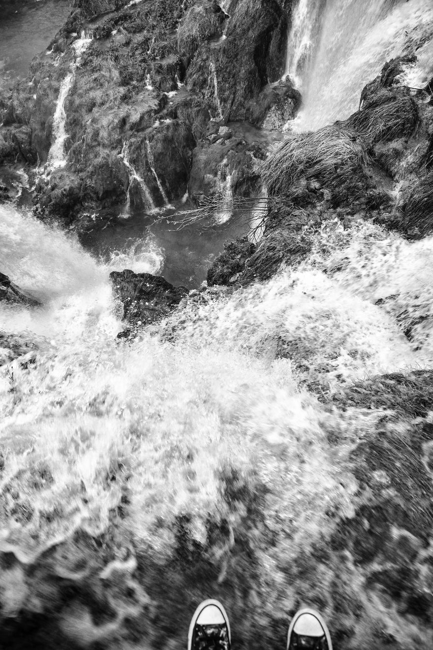 Plitvice Lakes In Black And White Plitvice Lakes In Black And White