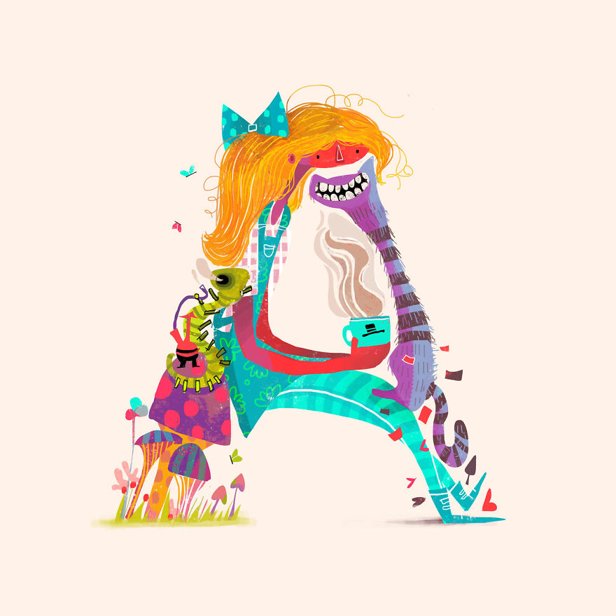 I Illustrated Over 70 Female Characters From Litearture For #36daysoftype This Year I Illustrated Over 70 Female Characters From Litearture For #36daysoftype This Year