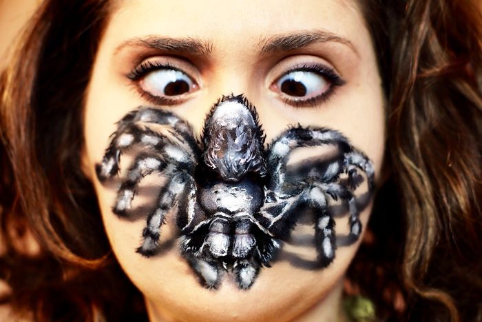 Disabled Girl Paints Herself