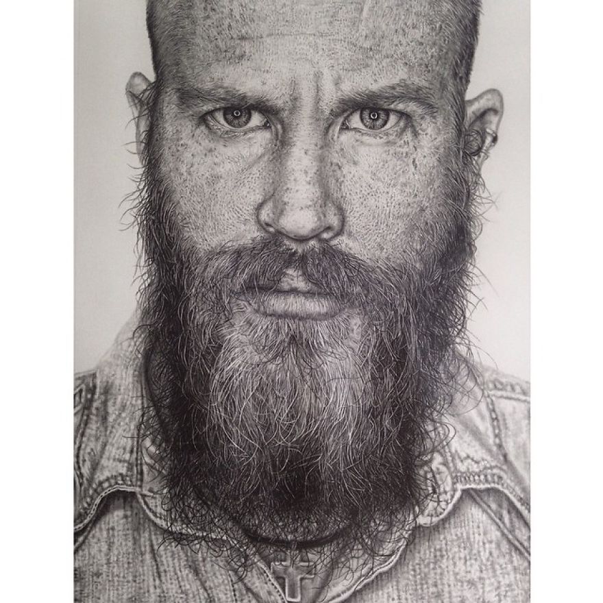 Artist Makes Hyper Realistic Drawings To The Point Where We See The Pores Of The Skin Artist Makes Hyper Realistic Drawings To The Point Where We See The Pores Of The Skin