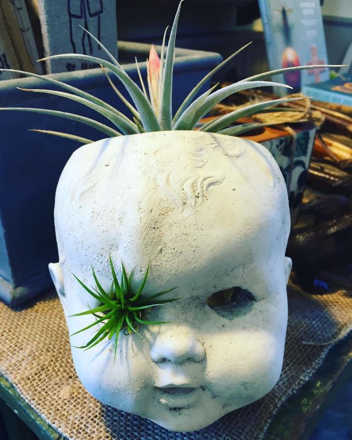 Creepy-Baby-Doll-Head-Planters