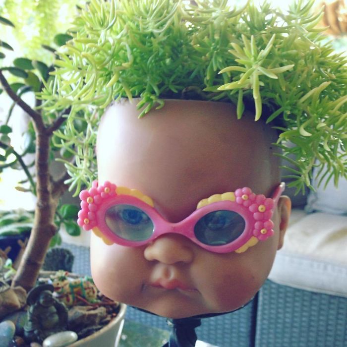 Creepy-Baby-Doll-Head-Planters