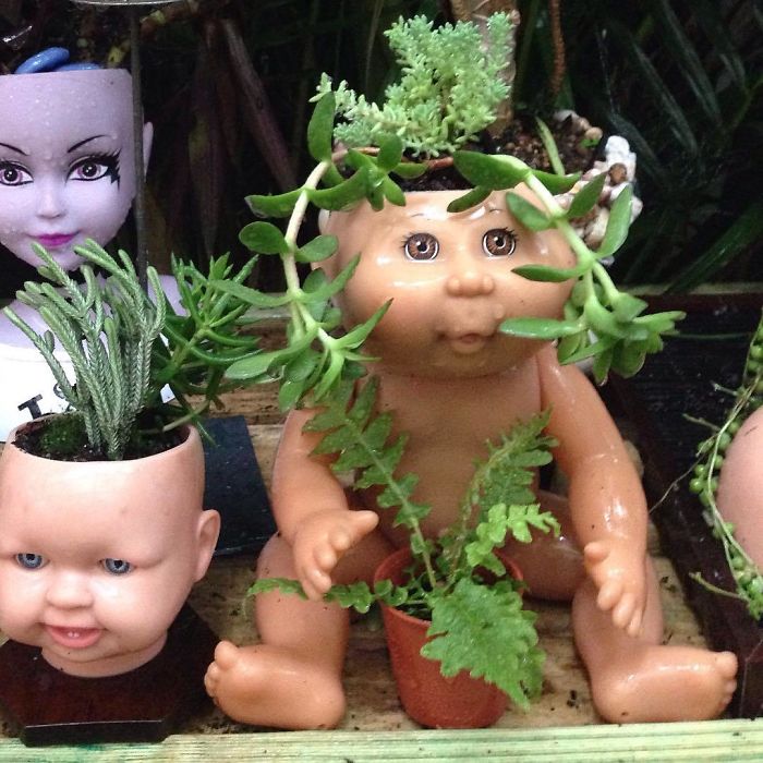 Creepy-Baby-Doll-Head-Planters