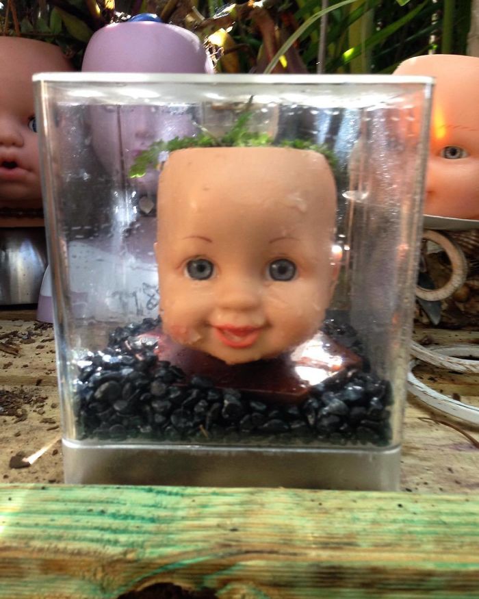 Creepy-Baby-Doll-Head-Planters