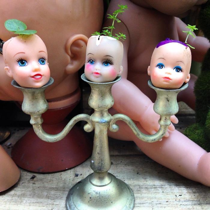 Creepy-Baby-Doll-Head-Planters