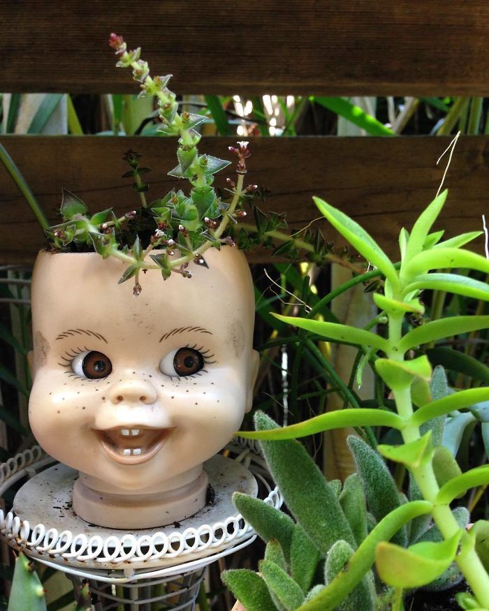 Creepy-Baby-Doll-Head-Planters