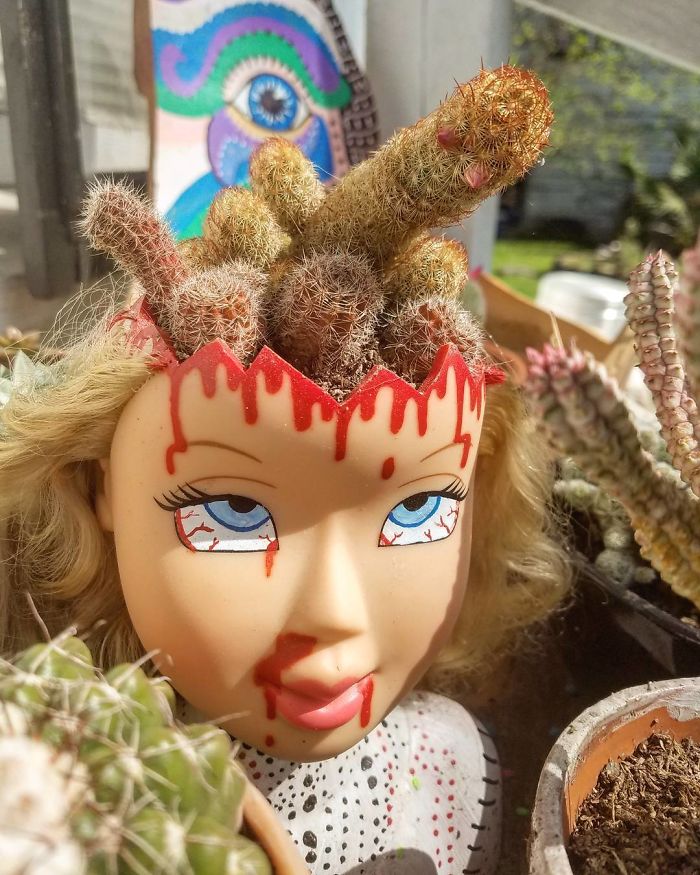 Creepy-Baby-Doll-Head-Planters