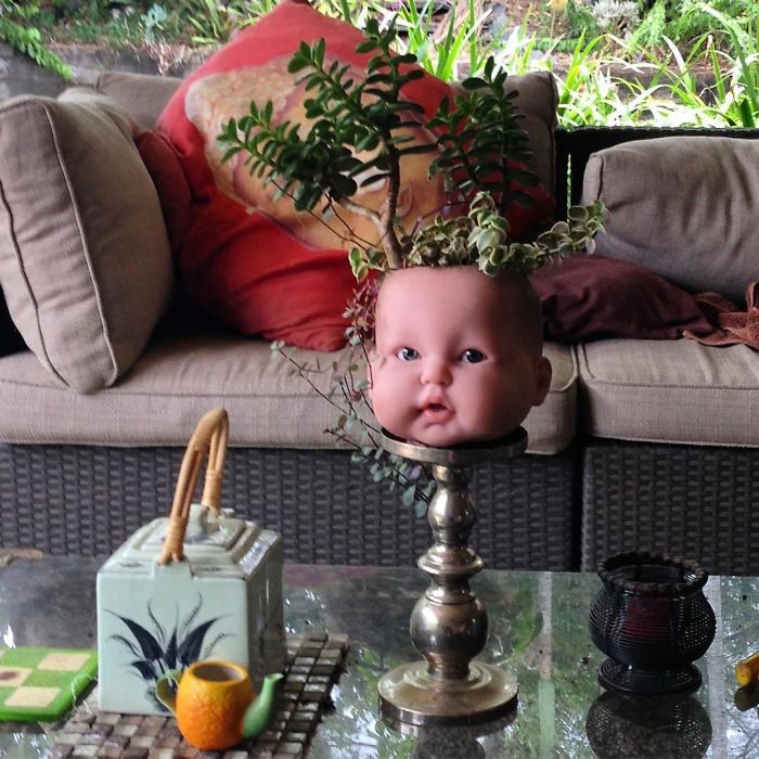 Creepy-Baby-Doll-Head-Planters