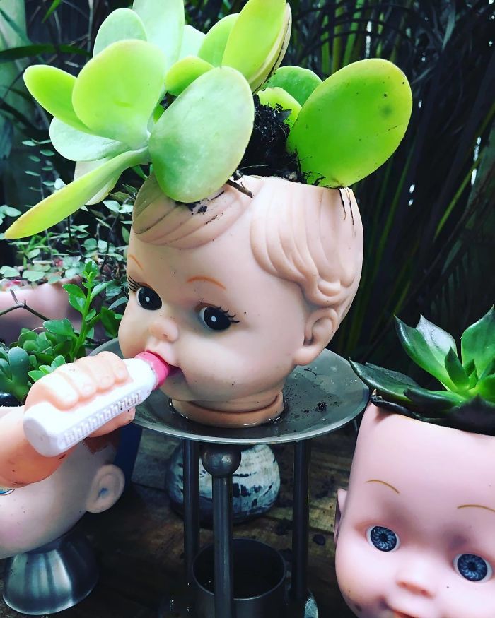 Creepy-Baby-Doll-Head-Planters