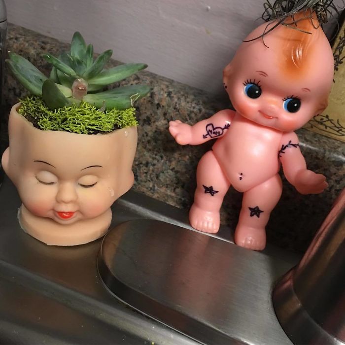 Creepy-Baby-Doll-Head-Planters
