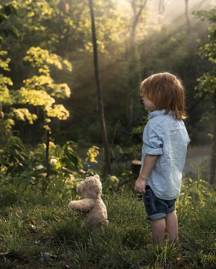 I’ve Been Taking Photos Of My Kids With Their Brother Bear For Years