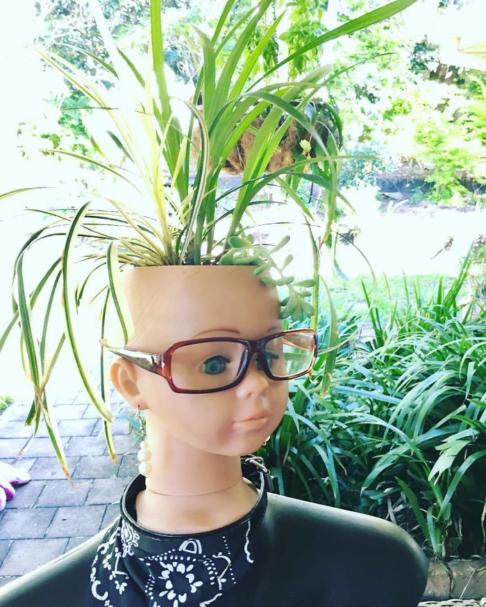 Creepy-Baby-Doll-Head-Planters