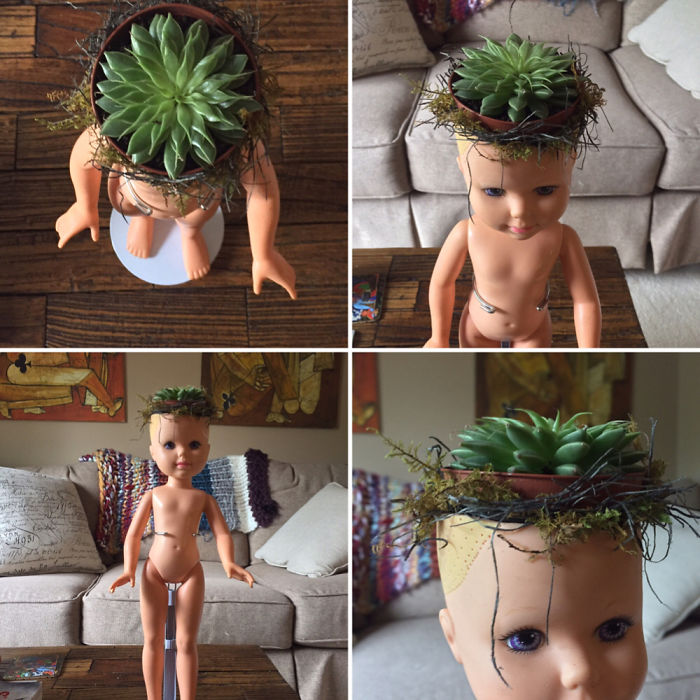 Creepy-Baby-Doll-Head-Planters