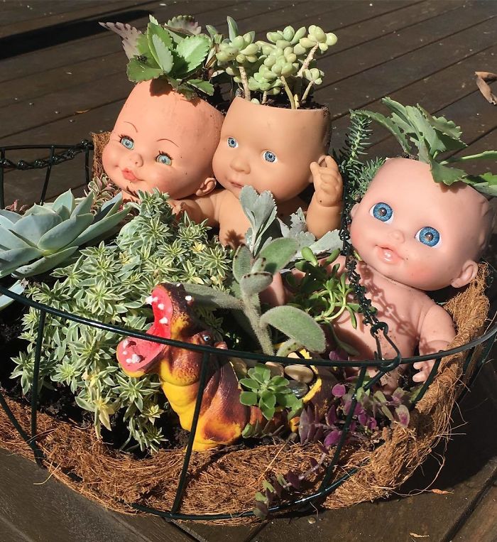 Creepy-Baby-Doll-Head-Planters